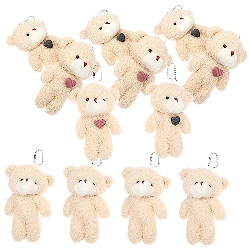 Gatuida 12 Stück Teiliges Plüschbär Schlüsselanhänger mit Herzen Weiche Mini Kuscheltier Anhänger Langlebige Tasche Deko für Rucksack und Schlüssel für Teenager und Valentinstag von Gatuida