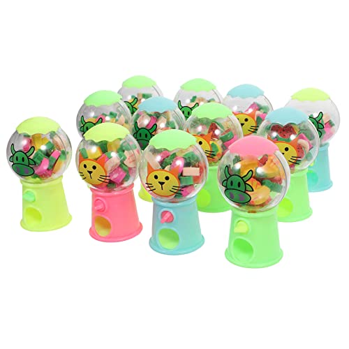 Gatuida 12 Stück Teiliges Radiergummi Lustige Eraser Dispenser Maschinen für Radiergummi Behälter für Schulbedarf und Partys von Gatuida