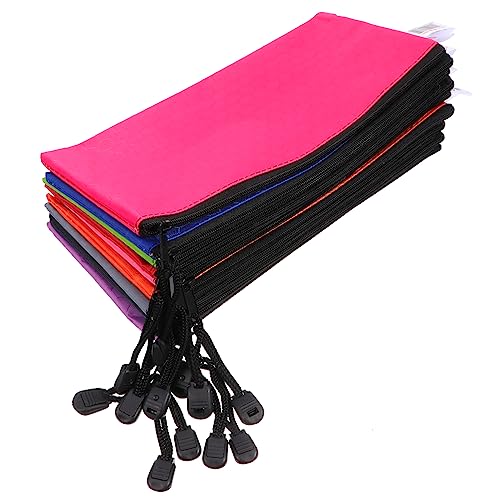 Gatuida 12 Stück Teiliges Reißverschluss File Bag Bunte Oxford Aufbewahrungstaschen für Dokumente Schreibwaren und Kosmetik für Schüler und Büroangestellte von Gatuida
