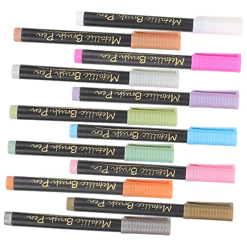Gatuida 12 Stück Teiliges Set Weicher Filzmarker Bunte Metallic Marker für Malen Zeichnen Kalligraphie für Studenten Künstler und Hobbyisten Gatuida 12 Stück Teiliges Set Weicher Filzmarker Bunte Metallic Marker für Malen Zeichnen Kalligraphie für Studenten Künstler und Hobbyisten von Gatuida
