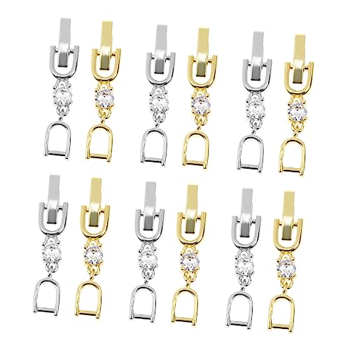 Gatuida 12 Stück Teiliges Verlängerungsketten für Armbänder und Halsketten Lang Vergoldet und Weiß Plattiert mit Zirkonia Vielseitige Schmuckzubehör Erweiterung für Damen Praktische von Gatuida