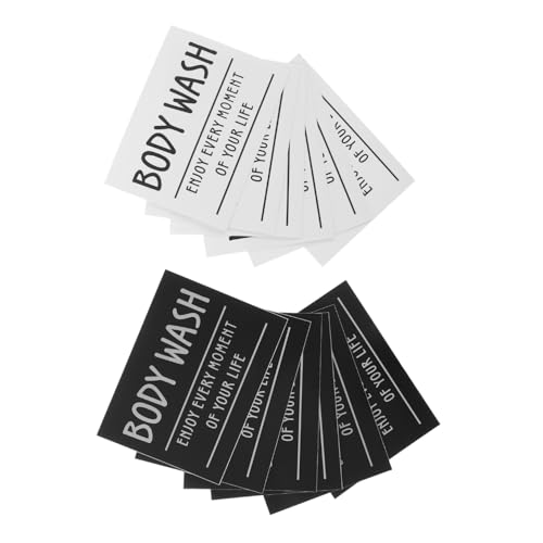 Gatuida 12 Stück Teiliges Wasserdichte Badezimmer etiketten für Seifenspender und Glasflaschen Selbstklebende Aufkleber zur Organisation von Shampoo Conditioner und Handseife Leicht Gatuida 12 Stück Teiliges Wasserdichte Badezimmer etiketten für Seifenspender und Glasflaschen Selbstklebende Aufkleber zur Organisation von Shampoo Conditioner und Handseife Leicht von Gatuida