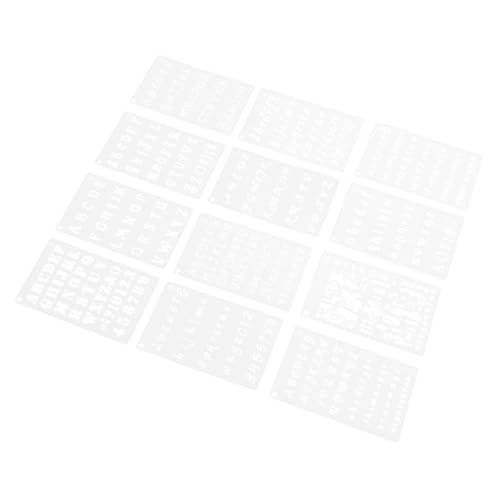 Gatuida 12 Stück Teiliges Wiederverwendbarer Pet Schablonen Buchstaben und Zahlen Präzise Geschnittene Malvorlagen für DIY Bastelprojekte Hohlraum Designs zur Wand und Scrapbook von Gatuida