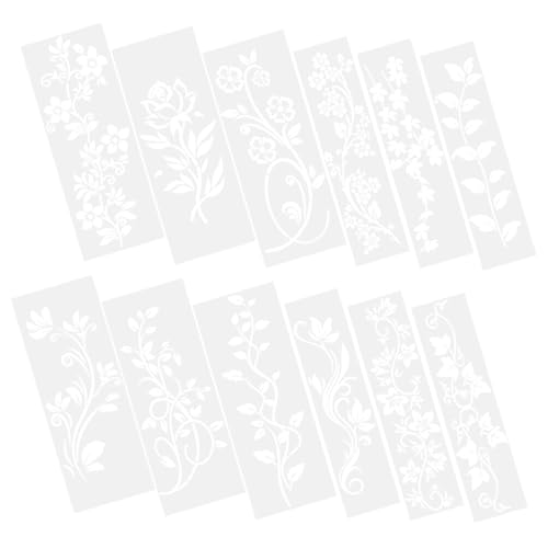 Gatuida 12 Stück Wiederverwendbare Blütenranken Schablonen für Malen Kreative Diy Vorlagen für Wand und Möbelgestaltung Präzise Ausgeschnitten Langlebig und Elegant für Zuhause Gatuida 12 Stück Wiederverwendbare Blütenranken Schablonen für Malen Kreative Diy Vorlagen für Wand und Möbelgestaltung Präzise Ausgeschnitten Langlebig und Elegant für Zuhause von Gatuida