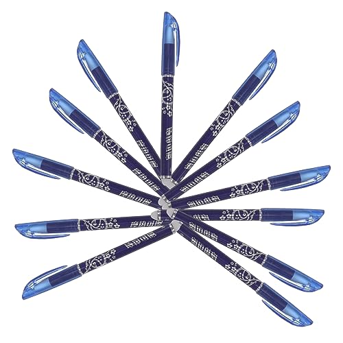 Gatuida 12 Stück löschbares Stiftset löschbare Stifte Anzüge Manuskript-Handschriftstifte Korrektur Gel-Tintenstift Farbtöne Schnelle trockene Stifte Schreibutensilien Radiergummi Blau von Gatuida