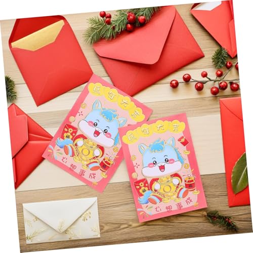 Gatuida 120 Stück Karton Pferd Rote Umschläge Lunar Year Glücksbringer Geldumschläge für Frühlingsfest Partygeschenk Robustes Papiermaterial Festliche Neujahrsumschläge von Gatuida