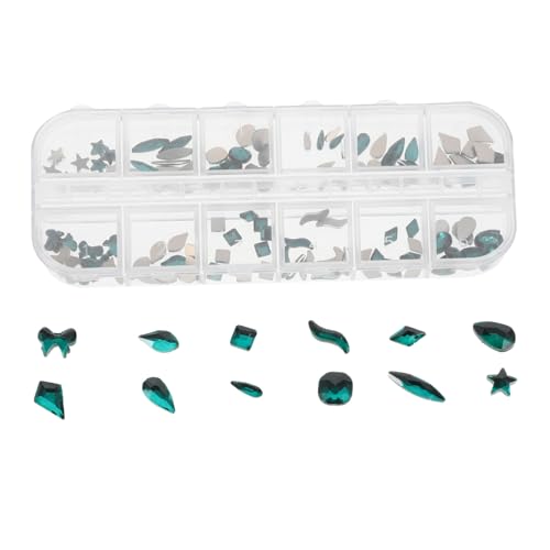 Gatuida 120 Stück Nail Art Strasssteine Fächer mit Grünen Flachen Nagelsteinen Vielseitige Diy Nageldekorationen für Kreative Nail Charms Designs von Gatuida