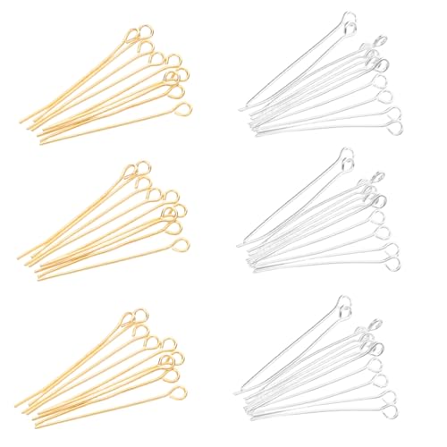Gatuida 1200 Stück Augenstifte aus Metall für Schmuckherstellung Langlebige DIY Schmuckzubehör für Armbänder Halsketten Ohrringe Vielseitig Einsetzbar Gold und Silber Gatuida 1200 Stück Augenstifte aus Metall für Schmuckherstellung Langlebige DIY Schmuckzubehör für Armbänder Halsketten Ohrringe Vielseitig Einsetzbar Gold und Silber von Gatuida