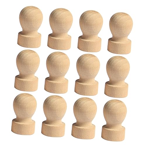 Gatuida 12Stücke Holz Wachssiegel Stempelgriffe Ersatzgriffe für DIY Stempel Rund Geeignet für Einladungen Geschenkpapiere und Kreative Projekte von Gatuida