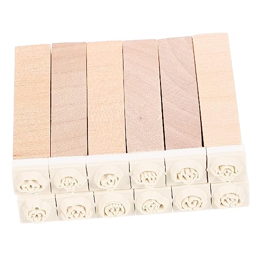 Gatuida 12Stücke Holzstempel Set für DIY Tagebuch und Bastelprojekte Vielseitige Motive Langlebige und Sichere Materialien für Kreative Karten und Scrapbooking von Gatuida