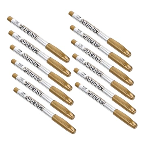 Gatuida 12Stücke Teiliges Metallic Marker Goldfarbene Stifte für Kalligrafie Zeichnungen und DIY Projekte für Journaling Kartenherstellung und Kreative Bastelarbeiten Gatuida 12Stücke Teiliges Metallic Marker Goldfarbene Stifte für Kalligrafie Zeichnungen und DIY Projekte für Journaling Kartenherstellung und Kreative Bastelarbeiten von Gatuida