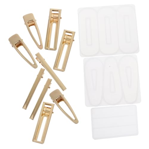Gatuida 12Stücke Teiliges Silikonform Set für DIY Haarclips und Schmuckherstellung Epoxidharz Gießformen für Haarnadeln Schlüsselanhänger und Ohrringe Designs von Gatuida