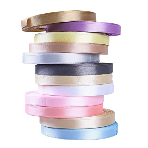Gatuida 12Stücke Yards Satinband Farben Seidenschleifen für Geschenkverpackung Dekoration und Bastelprojekte Hochwertiges Weiches und Geschmeidiges Geschenkband Gatuida 12Stücke Yards Satinband Farben Seidenschleifen für Geschenkverpackung Dekoration und Bastelprojekte Hochwertiges Weiches und Geschmeidiges Geschenkband von Gatuida