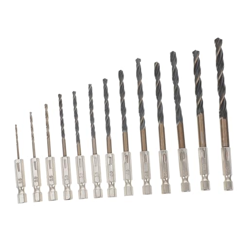 Gatuida 13 Stück Teiliges Bohrer Set aus Schnellarbeitsstahl Sechskantig für Akkuschrauber Langlebig Schnelle Wechselspitze Geeignet für Metall Holz Kunststoff Aluminium Effiziente Gatuida 13 Stück Teiliges Bohrer Set aus Schnellarbeitsstahl Sechskantig für Akkuschrauber Langlebig Schnelle Wechselspitze Geeignet für Metall Holz Kunststoff Aluminium Effiziente von Gatuida