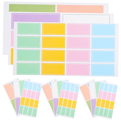 Gatuida 130 Stück Wasserfeste Namensetiketten Aufkleber Selbstklebend Bunte Beschriftbare Sticker Tabs für Büro Küche Schule und Aktenordner Sortierung von Gatuida