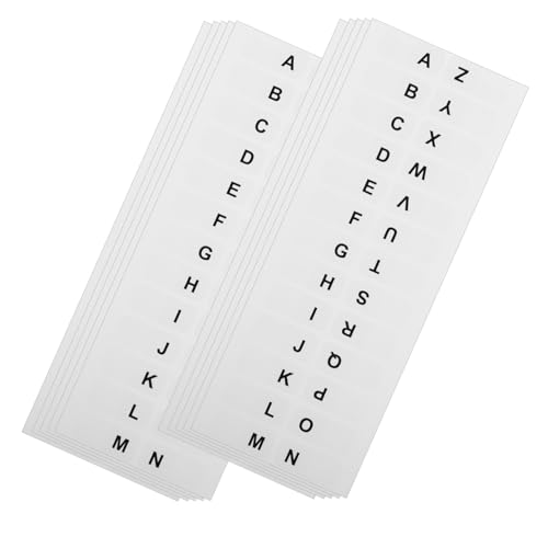 Gatuida 14 Blatt Teiliges Selbstklebendes Alphabet index tab Weiße Buchstabenetiketten Haftende Seitenmarker für Notizbücher Ordner Lesezeichen und Organisationszwecke Leicht von Gatuida