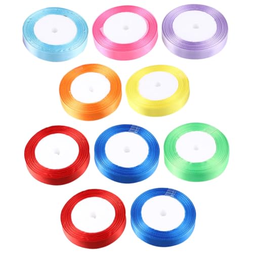 Gatuida 15 Rolle Teiliges Breit Mehrfarbiges Geschenkband zum Basteln und Verpacken Zuschneidbar Farbecht für DIY geschenkverpackungen Party Weihnachtsdekoration von Gatuida