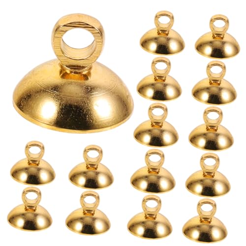 Gatuida 15 Stück Teiliges DIY Schmuckzubehör Goldfarbene Glasperlen Kappen Ösenstifte für Ohrringe und Halsketten Stabile Schalenform zur Sicheren Befestigung Bohrungen zum Basteln und Gatuida 15 Stück Teiliges DIY Schmuckzubehör Goldfarbene Glasperlen Kappen Ösenstifte für Ohrringe und Halsketten Stabile Schalenform zur Sicheren Befestigung Bohrungen zum Basteln und von Gatuida