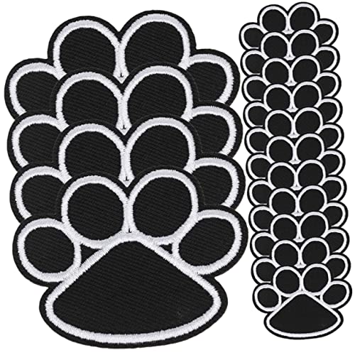 Gatuida 15 Stück Teiliges Hundepfoten Aufnäher Aufbügelbare Stickerei Patches für Kleidung Hüte und DIY Projekte Langlebig und Hautfreundlich zum Verstecken von Löchern von Gatuida