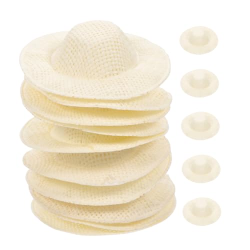 Gatuida 15 Stück Teiliges Mini DIY Bastelset Puppenhut Bastelzubehör für Puppenhaus Dekoration und Foto Requisiten in Naturfarben Gatuida 15 Stück Teiliges Mini DIY Bastelset Puppenhut Bastelzubehör für Puppenhaus Dekoration und Foto Requisiten in Naturfarben von Gatuida