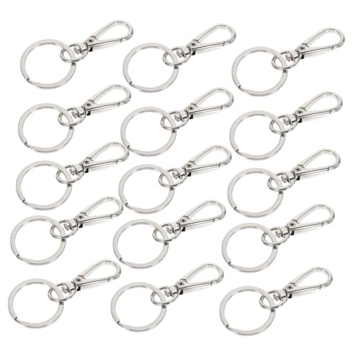 Gatuida 15 Stück Teiliges Schlüsselring Karabiner aus Zinklegierung Robuster Schlüsselanhänger Clip Leicht Rostfrei Kompakt und Langlebig für Vielseitige Schlüsselaufbewahrung Gatuida 15 Stück Teiliges Schlüsselring Karabiner aus Zinklegierung Robuster Schlüsselanhänger Clip Leicht Rostfrei Kompakt und Langlebig für Vielseitige Schlüsselaufbewahrung von Gatuida
