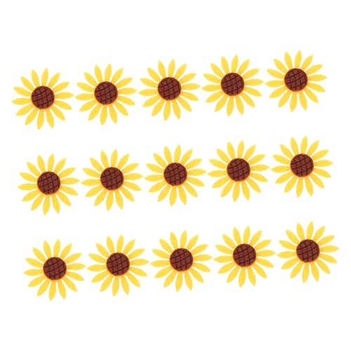 Gatuida 15 Stück Teiliges Sonnenblumen Stoffapplikationen Bunte DIY Nähflicken zum Aufnähen Kreative Kleidung Patches für Reparatur und Kleidungsdekoration von Gatuida