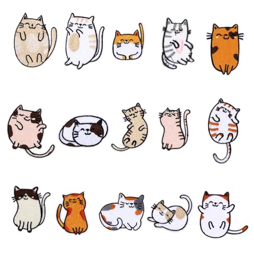 Gatuida 15 Stück Teiliges Süße Katzen Embroidery Patches zum Aufnähen und Aufbügeln DIY Applikationen für Kleidung Jeans Taschen Reparatur und Textilgestaltung Gatuida 15 Stück Teiliges Süße Katzen Embroidery Patches zum Aufnähen und Aufbügeln DIY Applikationen für Kleidung Jeans Taschen Reparatur und Textilgestaltung von Gatuida