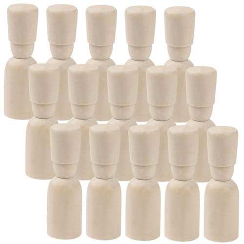 Gatuida 15 Stück Teiliges Unbemalte Holzpuppen zum Bemalen DIY Holzfiguren aus Sicherem Naturholz Glatte Oberfläche Leichte Peg Dolls für Kreative Kunsthandwerke und Individuelle Gatuida 15 Stück Teiliges Unbemalte Holzpuppen zum Bemalen DIY Holzfiguren aus Sicherem Naturholz Glatte Oberfläche Leichte Peg Dolls für Kreative Kunsthandwerke und Individuelle von Gatuida