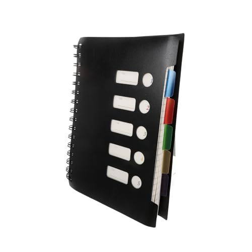 Gatuida 150 Blatt Spiralnotizbuch mit Trennseiten Hochwertiges Notizbuch für Schule und Büro Langlebige PP Oberfläche für Notizen und Organisation von Gatuida