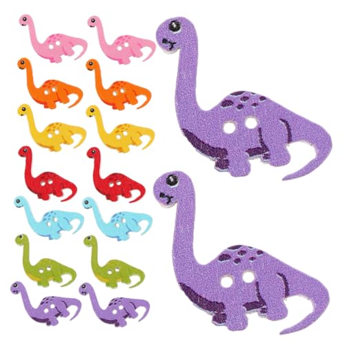 Gatuida 150 Stück Teiliges Bunte Dinosaurier Holzknöpfe für DIY Bastelprojekte Natürliche Holzmaterialien Vielseitige Nähknöpfe Farbenfrohe Scrapbooking Verzierung Kreative von Gatuida