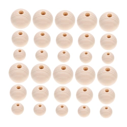 Gatuida 150 Stück Teiliges Natürliche Holzperlen in Unbemalte Vielseitige Spacer perlen für DIY Schmuck Selber Machen Bastelperlen Auffädeln Rustikale Holzperlen für Handwerk und von Gatuida