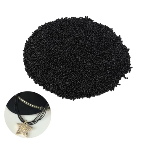 Gatuida 15000 Stück Glasperlen Schwarz DIY Perlen für Schmuckherstellung Armbänder Halsketten Basteln Kreativitätsförderung von Gatuida