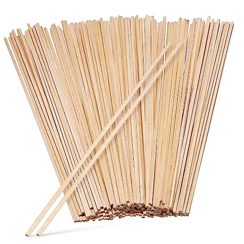 Gatuida 150Stücke Quadratische Holzdübel Holzstäbe DIY Bastelmaterialien für Modellbau und Handwerksprojekte Leicht zu Bearbeiten Unbehandelt von Gatuida