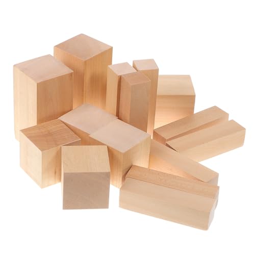 Gatuida 15Stücke Holzblöcke zum Schnitzen Unbehandelte Bastelstücke Holz Rechteckige DIY Blöcke für Projekte und Kunsthandwerk für Erwachsene von Gatuida