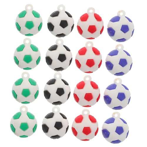 Gatuida 16 Stück Fußball-Anhänger Fußball Anhänger Fußball Charms PVC Fußball Fußball-Partygeschenke Mini-Fußbälle als Gastgeschenke Fußball-Tischdekoration Fußball-Geburtstagsgeschenke von Gatuida