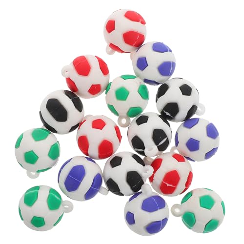 Gatuida 16 Stück Fußball-anhänger Fußballgeschenke Fußball-geburtstagsgeschenke Fußballparty Fußball Für Süße Charms Für Die Schmuckherstellung Fußball-partygeschenke Pvc-weichkleber von Gatuida