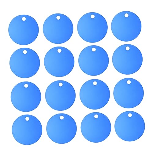 Gatuida 16 Stück Leeres Gravur -tag Hundemarke Haustiere Aluminium Leeres Etikett Sprichwort Pet -tag Hund Kleine Hunde Eloxiert Haustier-id-tag Leere Haustiermarken Graviert Basteln Blue von Gatuida