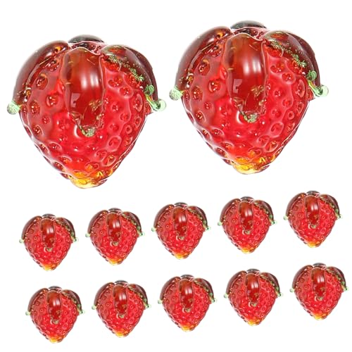 Gatuida 16 Stück Teiliges DIY Charms Erdbeeranhänger für Schmuckherstellung Hochwertige Glasperlen Leuchtend Rot Langlebig für Halsketten Armbänder und Kreative Bastelprojekte Gatuida 16 Stück Teiliges DIY Charms Erdbeeranhänger für Schmuckherstellung Hochwertige Glasperlen Leuchtend Rot Langlebig für Halsketten Armbänder und Kreative Bastelprojekte von Gatuida