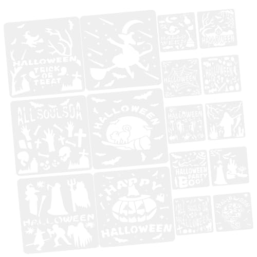 Gatuida 16 Stück Teiliges Halloween Malschablonen Wiederverwendbare Hohle Zeichenschablonen für Kreative Bastelprojekte und Schulprojekte für DIY Dekoration Gatuida 16 Stück Teiliges Halloween Malschablonen Wiederverwendbare Hohle Zeichenschablonen für Kreative Bastelprojekte und Schulprojekte für DIY Dekoration von Gatuida