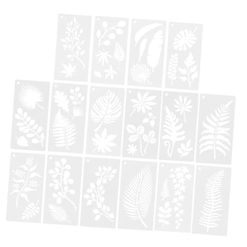 Gatuida 16 Stück Teiliges Malvorlagen Tropische Schablonen Wiederverwendbar DIY Graffiti Zeichenvorlagen für Basteln Scrapbooking Wandmalerei von Gatuida