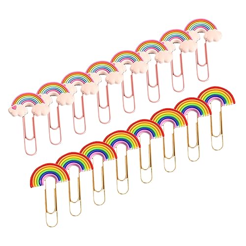 Gatuida 16 Stück Teiliges Regenbogen Büroklammern Kleine Kreative Klammern für Schule und Büro Vielseitig Einsetzbar für Dokumente Bastelarbeiten und von Gatuida