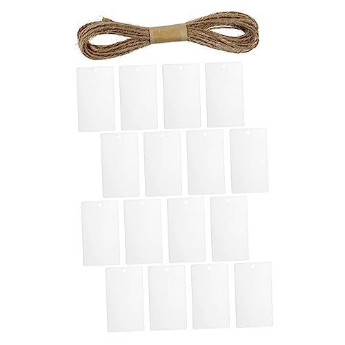 Gatuida 16 Stück Teiliges Weiße Acrylkorb Tags mit Schnur Beschriftbare Organizer Etiketten für Küche und Lebensmittelaufbewahrung Einfach zu Verwenden und Langlebig von Gatuida