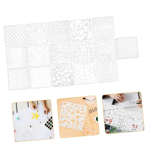 Gatuida 16 Stück Teiliges Wiederverwendbares Pet Malschablonen Tierhaut Designs Abwaschbare Schablonen für DIY Malerei Scrapbooking und Stoffgestaltung Robust und Vielseitig für Kreative von Gatuida