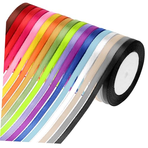 Gatuida 18 Rollen Teiliges Geschenkband aus Farbigem Polyester Breit Lang Dünnes Stoffband für Geschenkverpackung Bastelarbeiten Blumenarrangements Vielseitig Einsetzbar Gatuida 18 Rollen Teiliges Geschenkband aus Farbigem Polyester Breit Lang Dünnes Stoffband für Geschenkverpackung Bastelarbeiten Blumenarrangements Vielseitig Einsetzbar von Gatuida