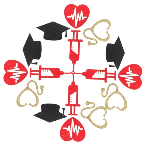 Gatuida 1Packung Abschlusskonfetti Krankenschwester Thema Tischdekoration Für Abschlussfeier Der Medizinischen Fakultät Farbenfrohes Konfetti Doktorhut von Gatuida