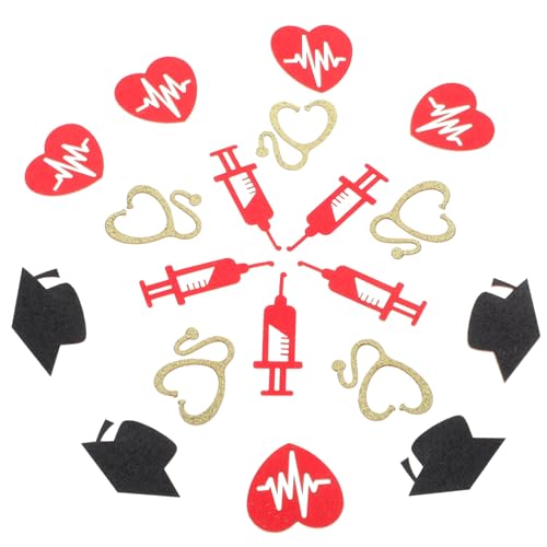 Gatuida 1Packung Tischkonfetti Für Krankenschwestern Glitzer Konfetti Mit Goldenen Stethoskopen Roten Ekgs Und Schwarzen Absolventenhüten Abschlussfeier Dekoration Gatuida 1Packung Tischkonfetti Für Krankenschwestern Glitzer Konfetti Mit Goldenen Stethoskopen Roten Ekgs Und Schwarzen Absolventenhüten Abschlussfeier Dekoration von Gatuida