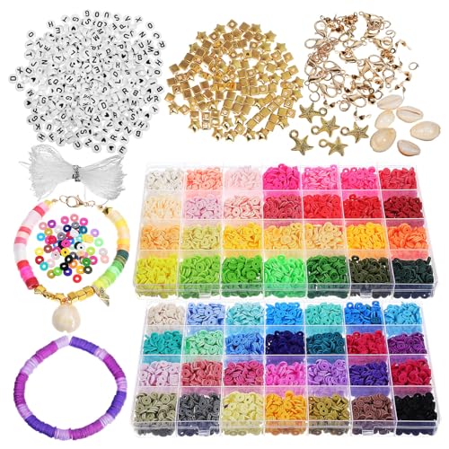 Gatuida 1Satz Armband Bastelset mit Bunten Tonperlen Spacer Perlen und Verschlüssen für Schmuckherstellung und Kreative Bastelprojekte Gatuida 1Satz Armband Bastelset mit Bunten Tonperlen Spacer Perlen und Verschlüssen für Schmuckherstellung und Kreative Bastelprojekte von Gatuida