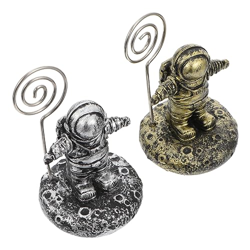 Gatuida 1Satz Kreativer Astronaut Halter für Memos Fotos Visitenkarten Hochwertige Tischkartenhalter für Zuhause und Büro Wiederverwendbar und von Gatuida
