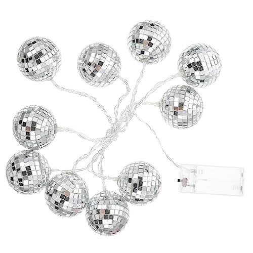 Gatuida 1Satz LED Schnurlicht mit Disco Spiegelkugeln Lange Dekoration für Partys Hochzeiten und Festlichkeiten Warmweißes Licht für Innen und Außenanwendungen Gatuida 1Satz LED Schnurlicht mit Disco Spiegelkugeln Lange Dekoration für Partys Hochzeiten und Festlichkeiten Warmweißes Licht für Innen und Außenanwendungen von Gatuida