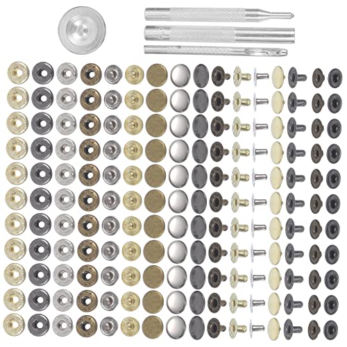 Gatuida 1Satz Metall Druckknöpfe Schnappschlüsse für Kleidung Farben mit Werkzeugen für DIY Projekte Jacken Jeans und Taschen Gatuida 1Satz Metall Druckknöpfe Schnappschlüsse für Kleidung Farben mit Werkzeugen für DIY Projekte Jacken Jeans und Taschen von Gatuida